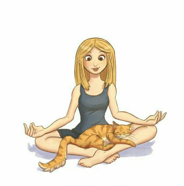 Йог рисунок смешной