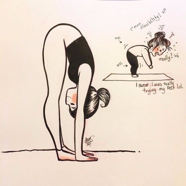 Карикатуры про йогу