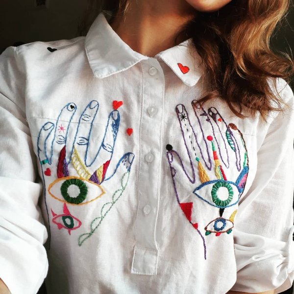 Крутая вышивка на одежде