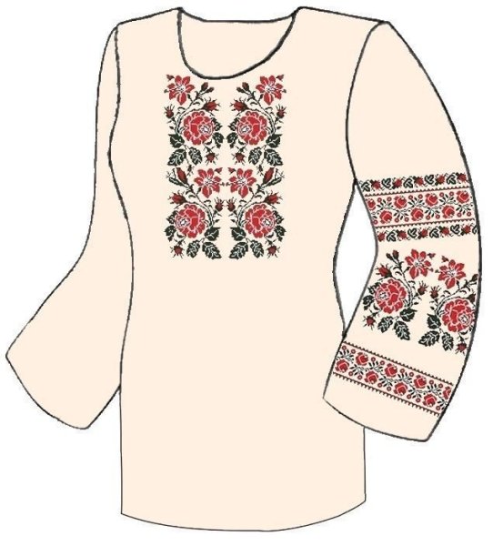 Вышивки народных узоров на одежде