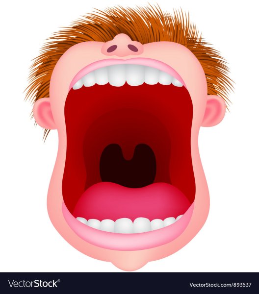 Открытый рот мультяшный