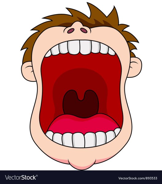 Открытый рот мультяшный