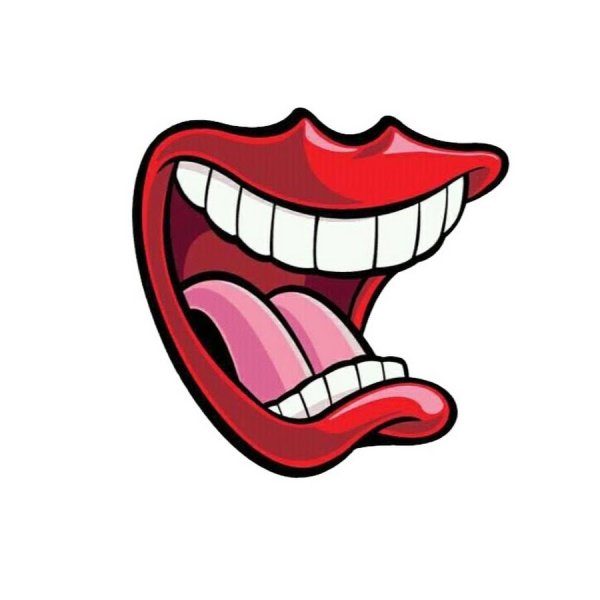 Рот на белом фоне