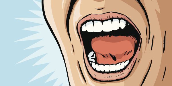 Рот смеется мультяшный