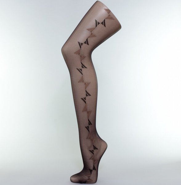 Колготки с рисунком сбоку