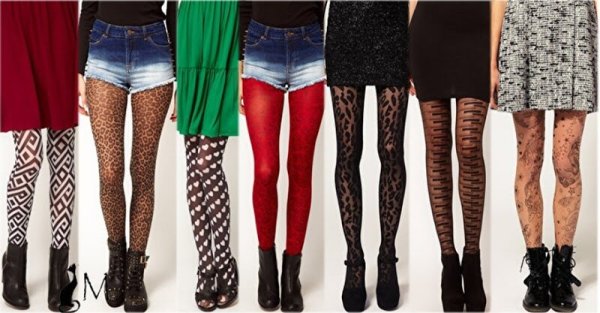 Как носить колготки с узором