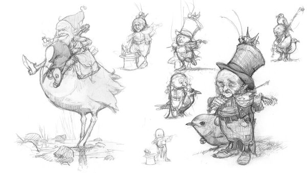 Гном набросок