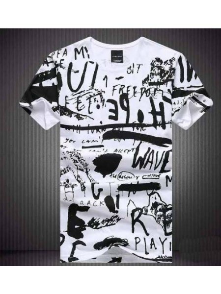 Футболка мужская белая с пр