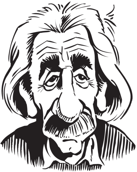 Альберт Эйнштейн карикатура