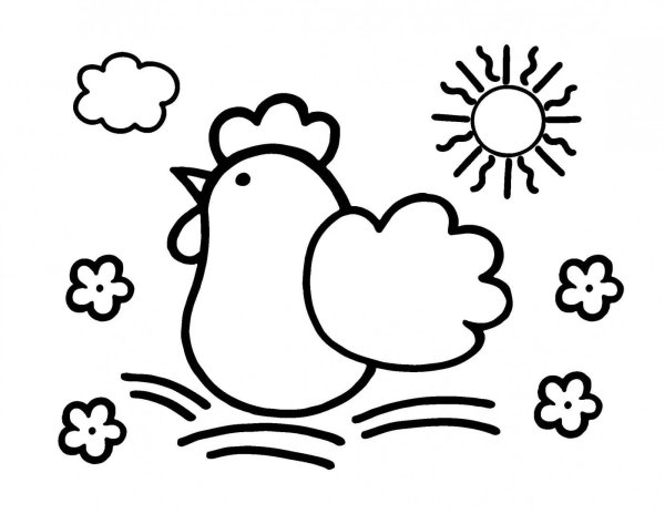 Раскраска малышка