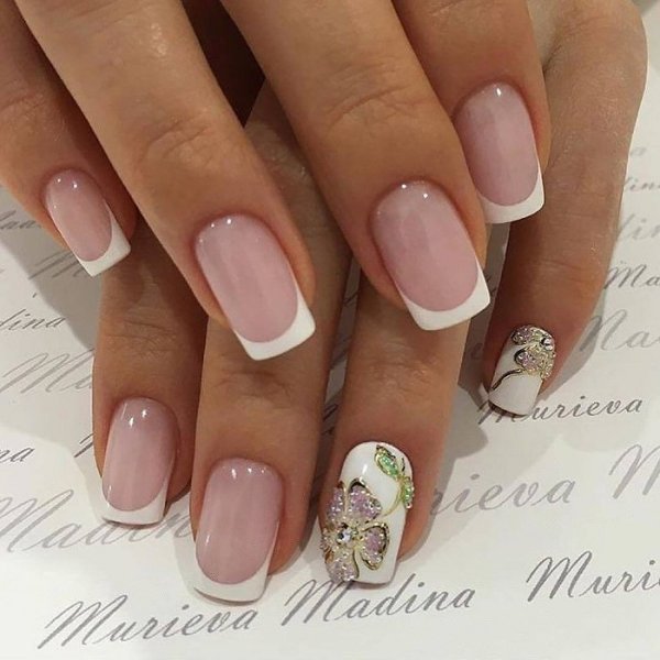 Маникюр на выпускной френч