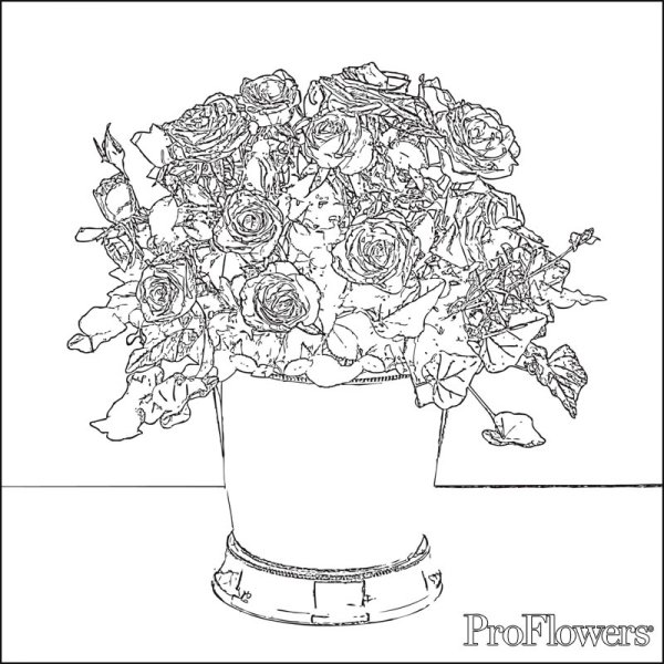 Большой букет рисунок