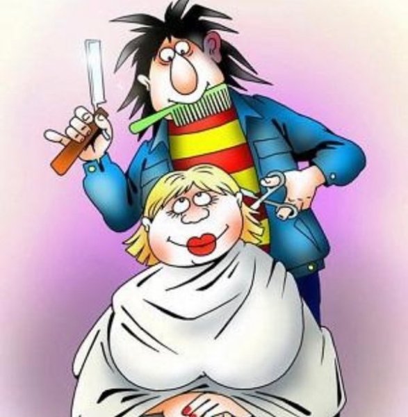 Парикмахер карикатура