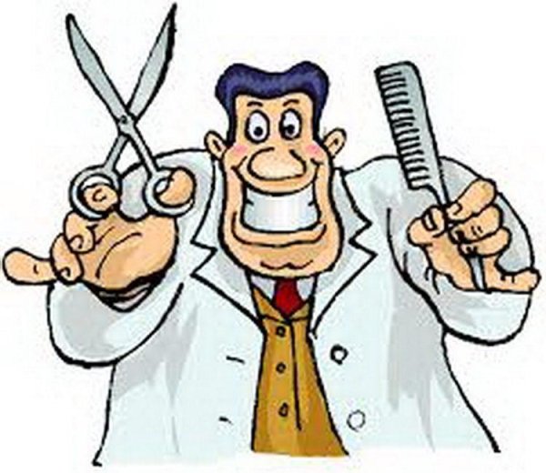 Парикмахер мужчина мультяшка