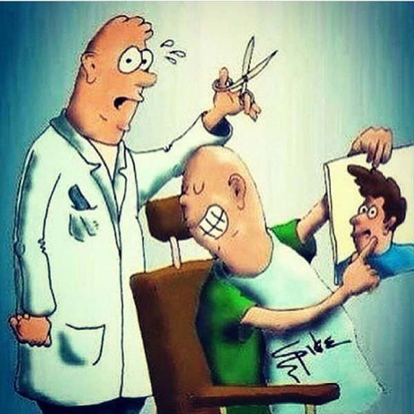 С днём парикмахера карикатура