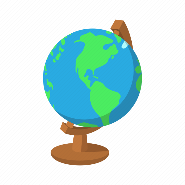 Глобус на прозрачном фоне для фотошопа мультяшный