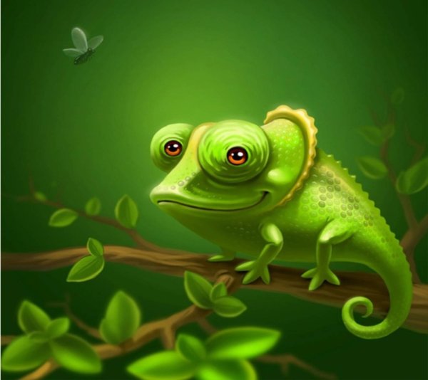 Хамелеон рисунок