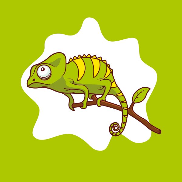 Хамелеон мультяшный