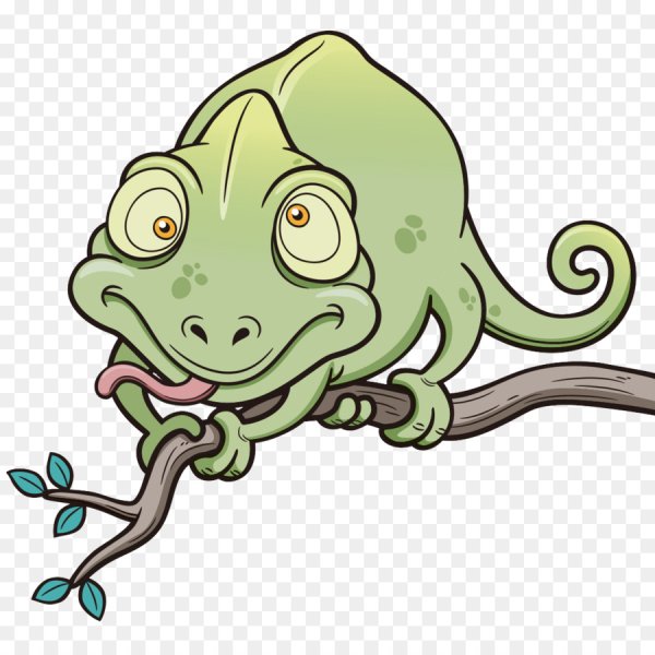 Персонаж хамелеон вектор