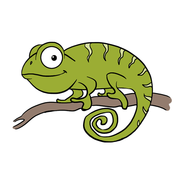 Хамелеон мультяшный