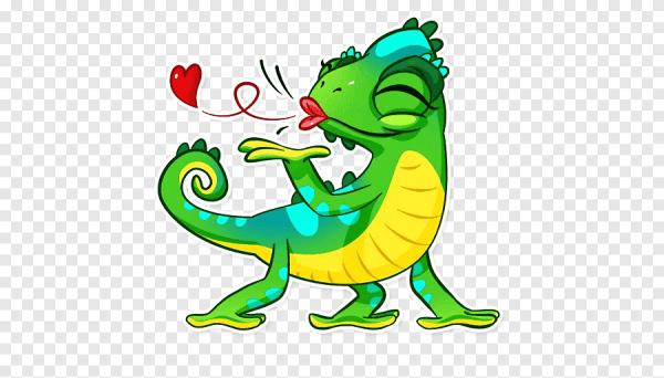 Хамелеон мультяшный