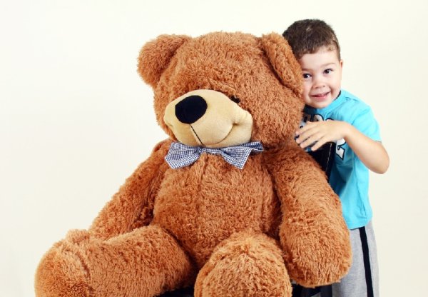 Большой игрушечный медведь