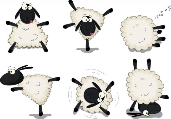Смешные барашки нарисованные