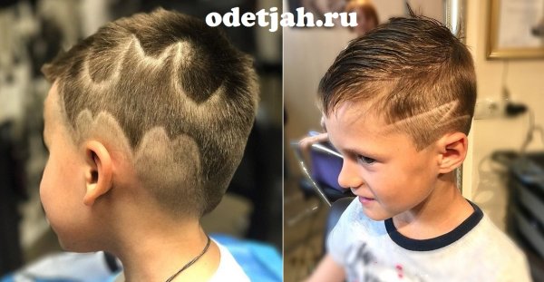 Детская стрижка с рисунком