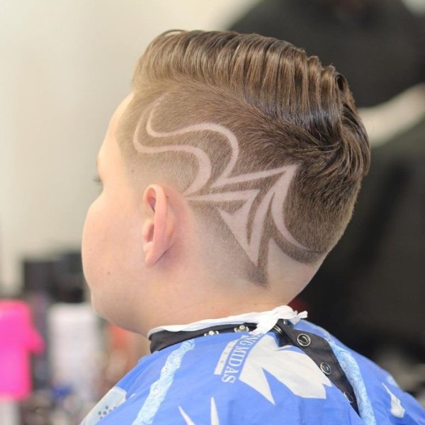 Полоски на прическе мальчику