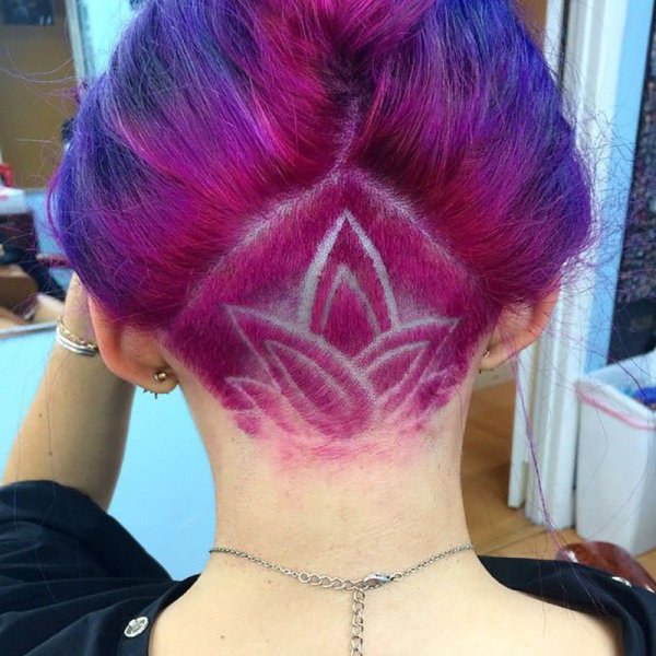 Хаир тату цветок