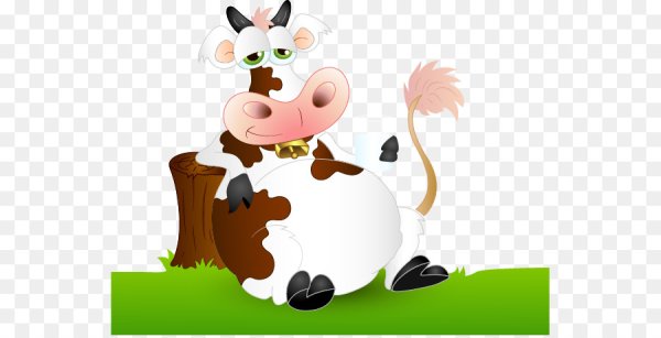 Мультяшные бычки и коровы