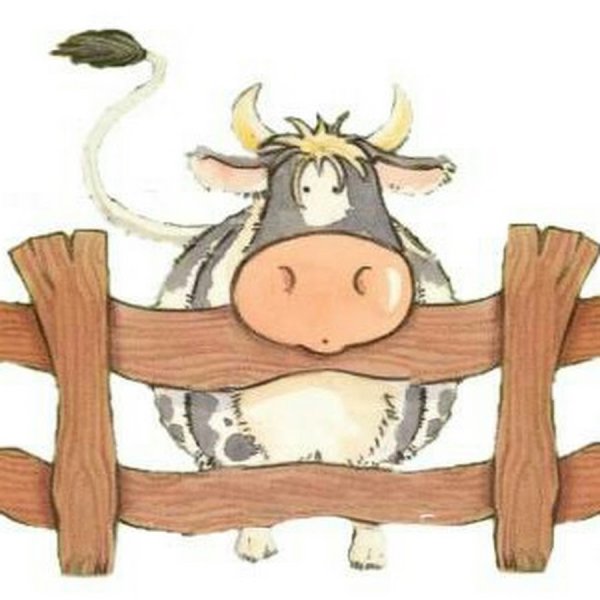 Рисунки коровы прикольные