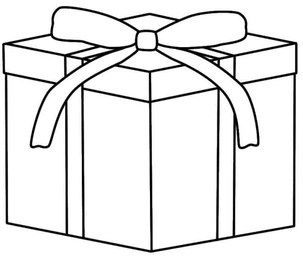 Подарок раскраска