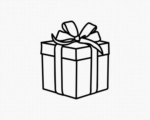 Подарочная коробка контур