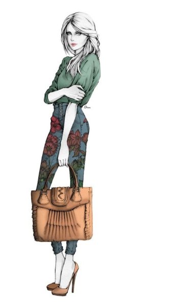 Модные иллюстрации девушек в полный рост