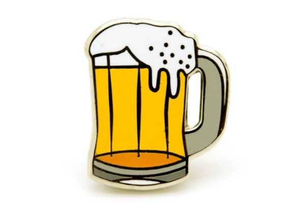 Мультяшное пиво на белом фоне