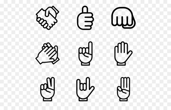 Значки руки векторные