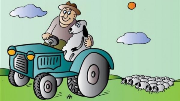 Тракторист карикатура