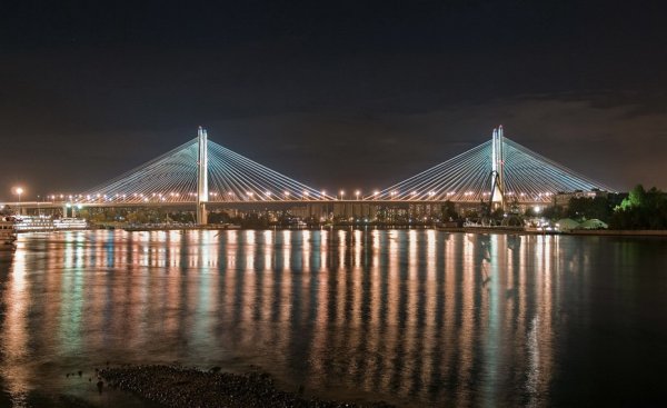 Санкт-Петербург вантовый мост вектор