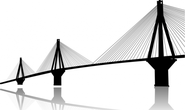 Октябрьский мост Череповец вектор