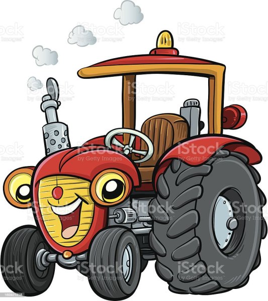 Трактор мультяшный