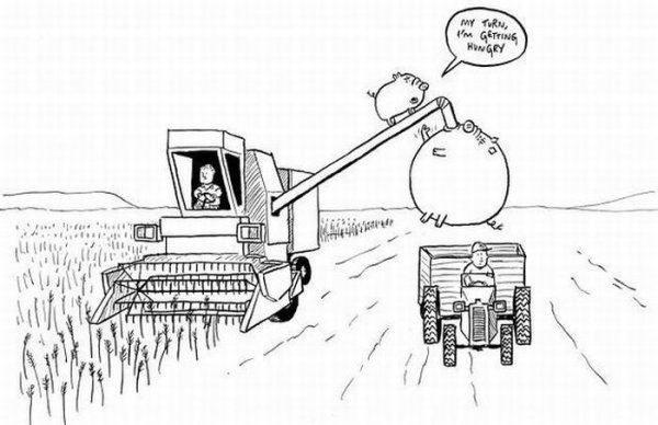 Трактор карикатура