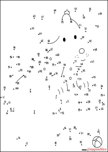 Обвести картинку по цифрам