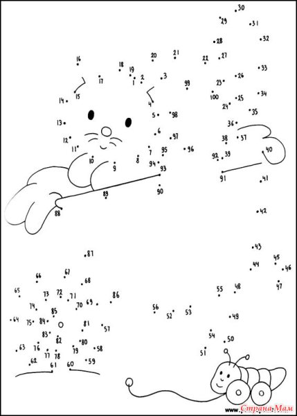 Соединение по точкам для детей