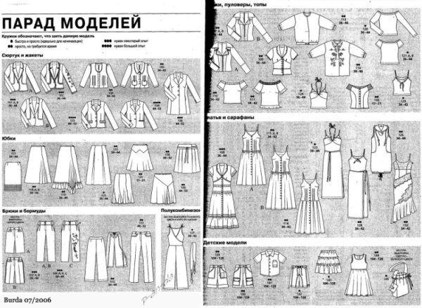 Бурда 8 2006 технические рисунки