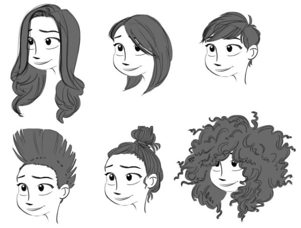 Причёски для рисования