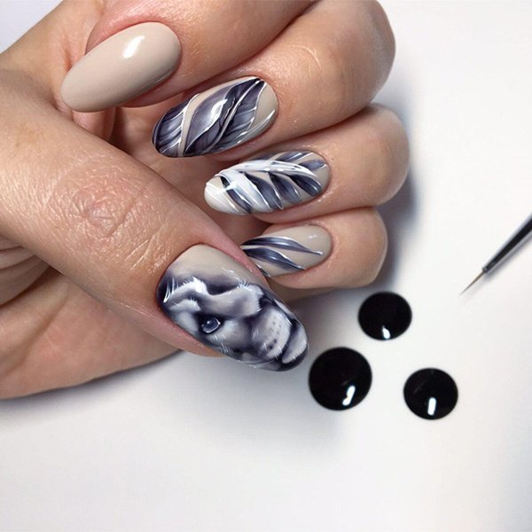 Оригинальный маникюр с рисунком