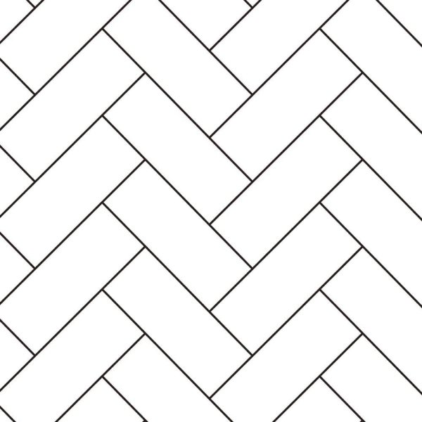 Белая плитка елочкой