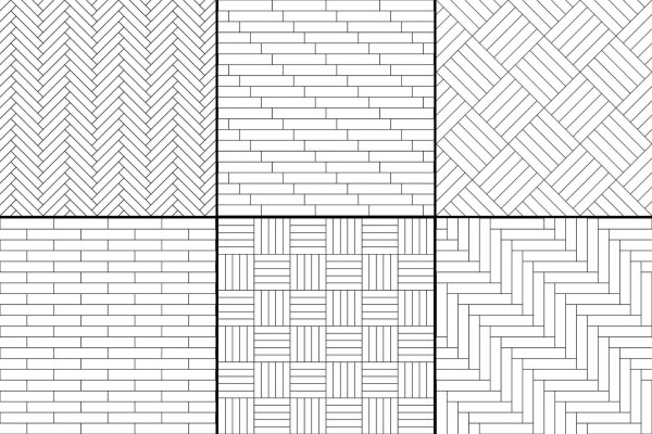 Штриховка напольного покрытия