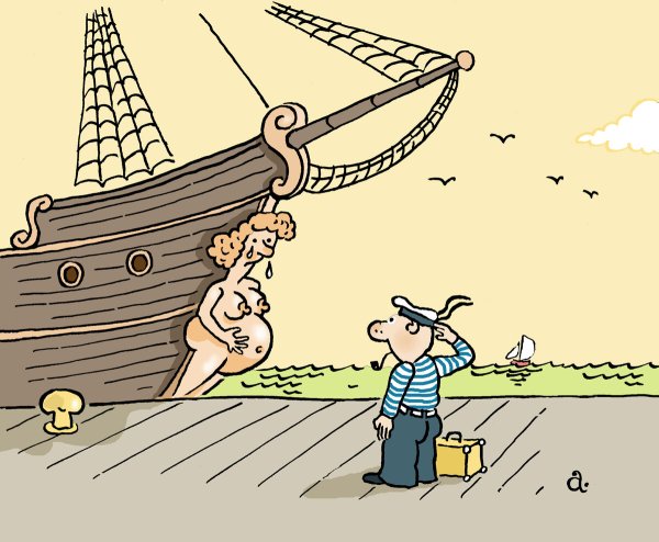 Корабль карикатура